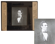 Abraham Lincoln Magic Lantern Slide -- The so essentially Lincolnian Portrait